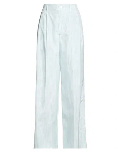 Auralee Woman Pants Sky Blue Size 0 Cotton, Polyester