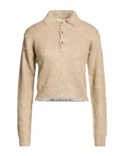 Auralee Woman Sweater Beige Size 1 Mohair Wool, Wool In Sand
