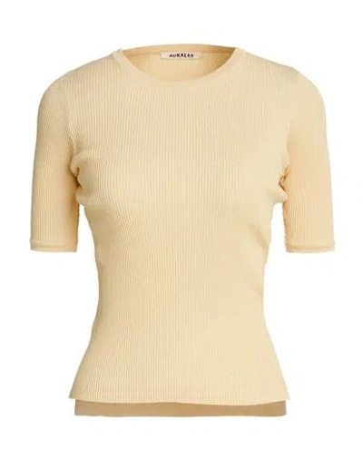 Auralee Woman Sweater Pastel Yellow Size 0 Cotton