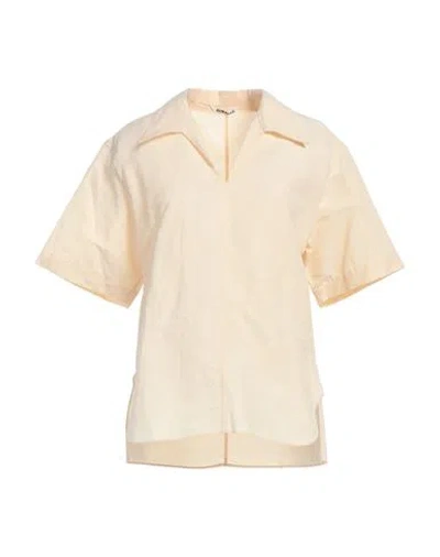 Auralee Woman Top Beige Size 2 Linen, Cotton