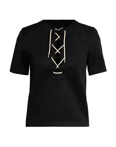 Auralee Woman T-shirt Black Size 0 Polyester, Polyurethane