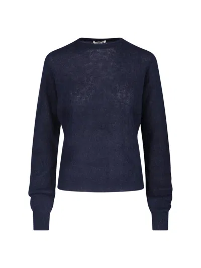 Auralee Women's Alpaca Blend Knit Sweater In Blue