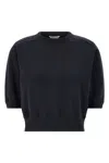 Auralee Women Cropped T-shirt In Black