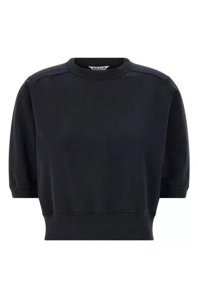 Auralee Women Cropped T-shirt In Black