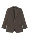 Auralee Wool Blazer In Brown