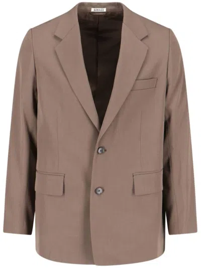 Auralee Wool Blazer In Neutrals