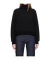 Auralee Wool Blend Crew Neck Pullover In Black