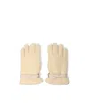 Auralee Wool Blend Five-finger Gloves In Neutral