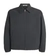 Auralee Wool Jacket Elastic Cuffs Point Collar In Gray