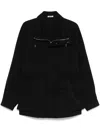 Auralee Wool Canvas Jacket In Black
