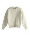 Auralee Wool Cashmere Felted Knitwear In Neutral