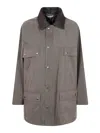 Auralee Wool Cavarly Twill Laminate Hunting Blouson In Brown