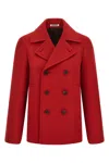Auralee Wool Coat In Red