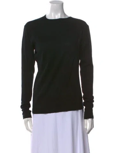 Pre-owned Auralee Wool Crew Neck Sweater In Black