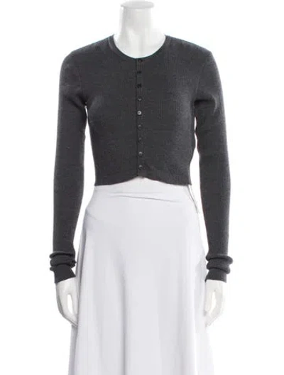 Pre-owned Auralee Wool Crew Neck Sweater In Gray