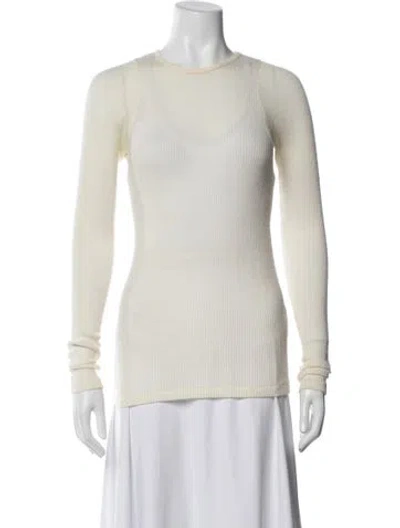 Pre-owned Auralee Wool Crew Neck Sweater In Neutrals