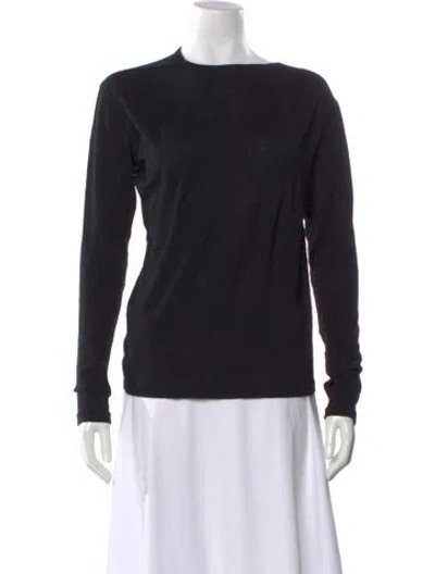 Pre-owned Auralee Wool Crew Neck Top In Black