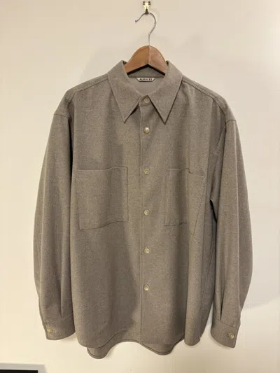 Pre-owned Auralee Wool Flannel In Gray