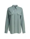 Auralee Wool Flap-pocket Coat In Green