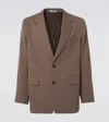 Auralee Light Wool Max Gabardine Jacket In Brown