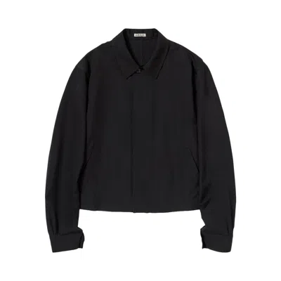 Pre-owned Auralee Wool Herringbone Blouson 'black' | Men's Size 5