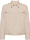 Auralee Neutral High Count Wool Shirt Jacket In Neutrals
