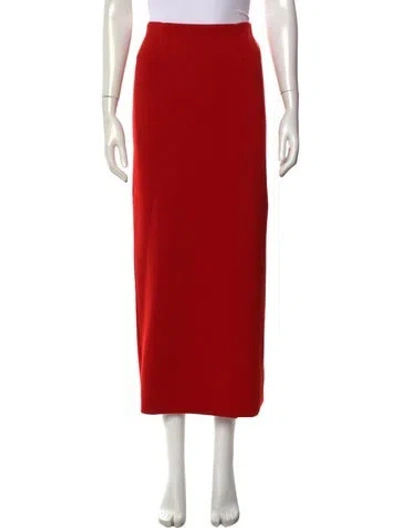Pre-owned Auralee Wool Long Skirt In Red