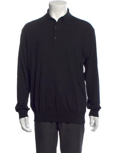Pre-owned Auralee Wool Long Sleeve Shirt In Black