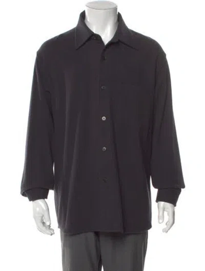 Pre-owned Auralee Wool Long Sleeve Shirt In Gray