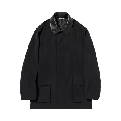 Pre-owned Auralee Wool Max Canvas Blouson 'black' | Women's Size 0