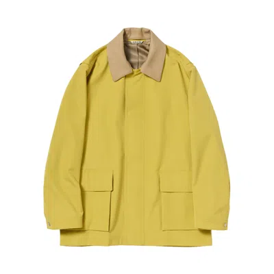 Pre-owned Auralee Wool Max Canvas Blouson 'mustard Yellow' | Women's Size 0
