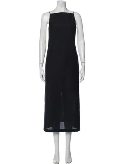 Pre-owned Auralee Wool Midi Length Dress In Blue