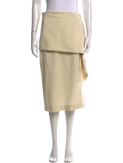 Pre-owned Auralee Wool Midi Length Skirt In Neutral