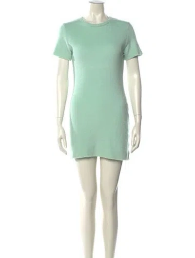 Pre-owned Auralee Wool Mini Dress W/ Tags In Green