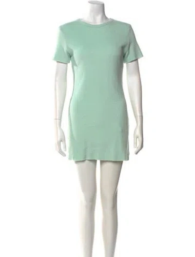 Pre-owned Auralee Wool Mini Dress W/ Tags In Green