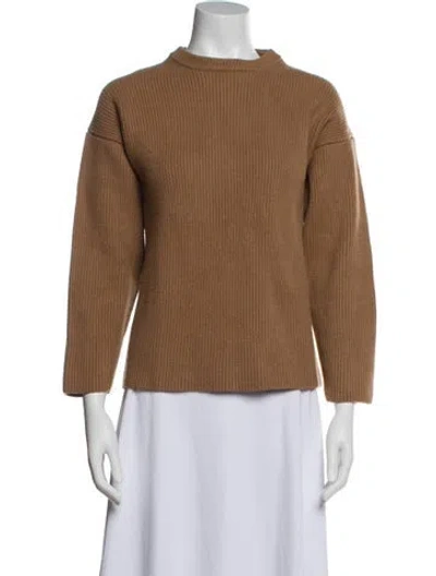 Pre-owned Auralee Wool Mock Neck Sweater In Brown