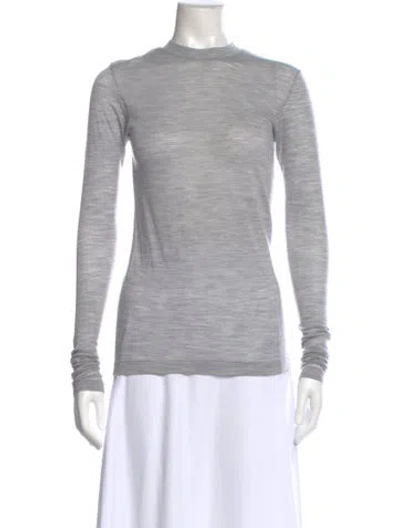 Pre-owned Auralee Wool Mock Neck Top In Gray
