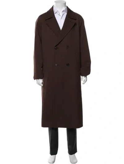 Pre-owned Auralee Wool Overcoat In Brown