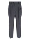 Auralee Straight Trousers With Pleats And Pockets In Gray