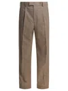 Auralee Tailored Wool Trousers With Pockets And Pleats In Neutral
