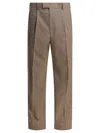 Auralee Tailored Wool Trousers With Pockets And Pleats In Brown