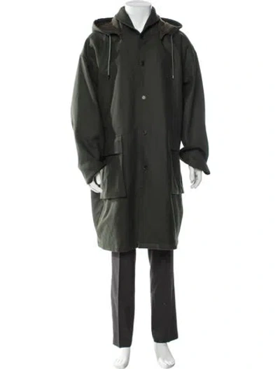 Pre-owned Auralee Wool Parka In Green