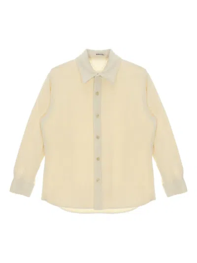 Auralee Wool Shirt In White