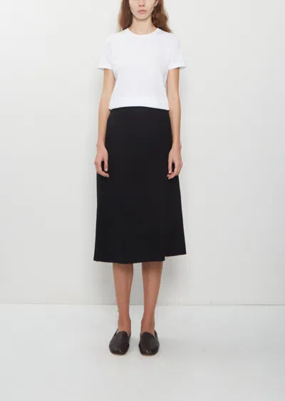 Auralee Wool Silk Skirt In Black