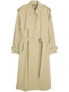 Auralee Wool Trench Coat In Neutrals