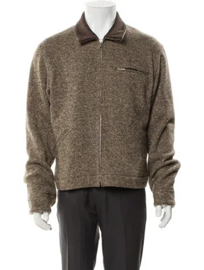 Pre-owned Auralee Wool Trucker Jacket In Neutral