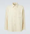 Auralee Overshirt Tweed Homesupn In White