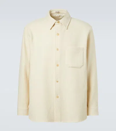 AURALEE WOOL TWEED OVERSHIRT