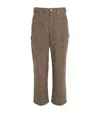 Auralee Wool Tweed Painter Trousers In Brown