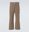Auralee Wool Tweed Wide-leg Pants In Brown